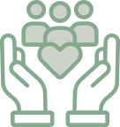 以人為本的客戶服務示意圖，象徵品牌重視合作夥伴與長期支持