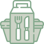 多元包裝應用示意圖，象徵食品與生活用品等多種類別的植纖包裝方案